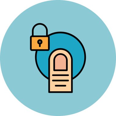 Kilit simgesinin vektör illüstrasyonu