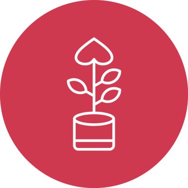 Bitki simgesinin vektör illüstrasyonu