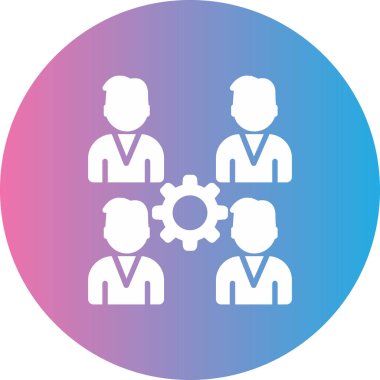 Takım çalışması simgesi, vektör illüstrasyonu