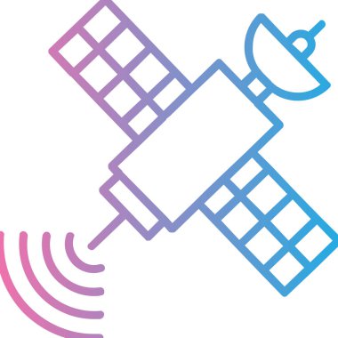 uydu simgesi vektör illüstrasyonu