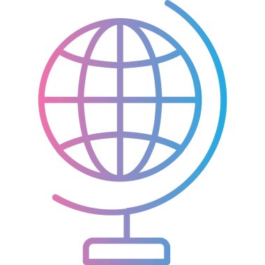 Küre. Web simgesi basit illüstrasyon