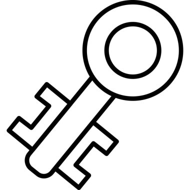 anahtar anahtar simgesi ana hat biçiminde