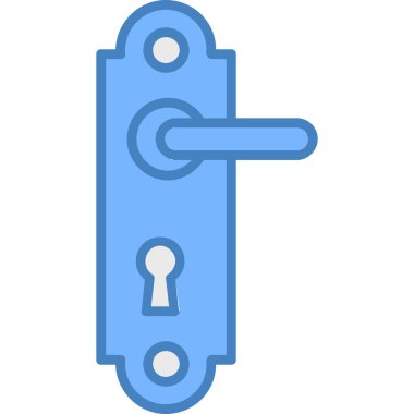 anahtar kilit simgesi, vektör illüstrasyonu