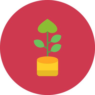 Bitki. Web simgesi basit illüstrasyon