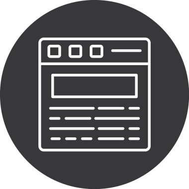 Tarayıcı penceresi web simgesi ana hat biçiminde