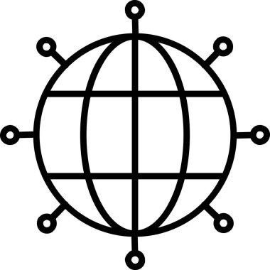 genel ağ simgesi ana hat biçiminde