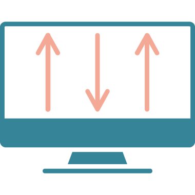 bilgisayar izleyici vektör simgesi