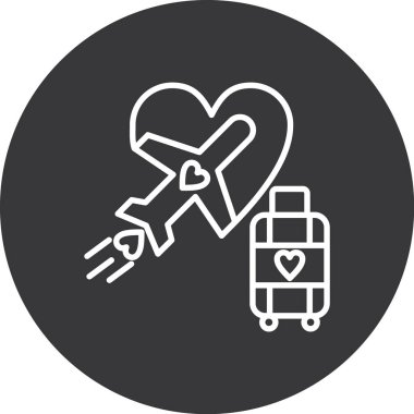 bus kalp simgesi, vektör illüstrasyonu