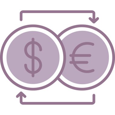 Euro sikkeleri. Web simgesi