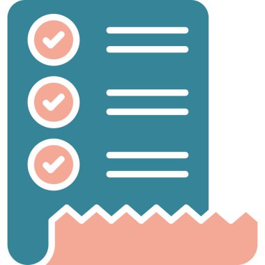 Kontrol listesi. Web simgesi basit illüstrasyon