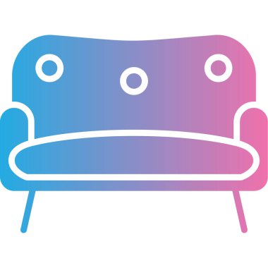 Bir kanepenin vektör illüstrasyonu