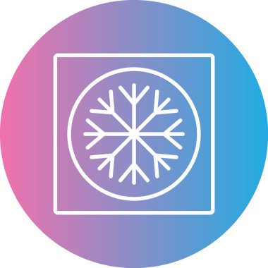 Eşsiz kar tanesi simgesi, vektör illüstrasyonu