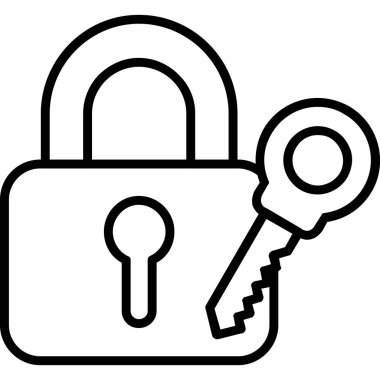 kilit simgesi, vektör illüstrasyonu