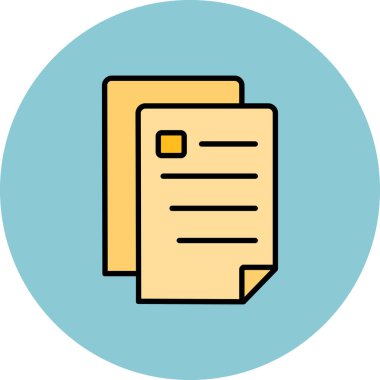 Belge. Web simgesi basit illüstrasyon