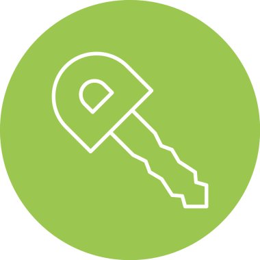 anahtar simgesi. Web tasarımı için temel vektör simgelerinin basit çizimi