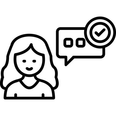 kız konuşma baloncuğu ile sohbet