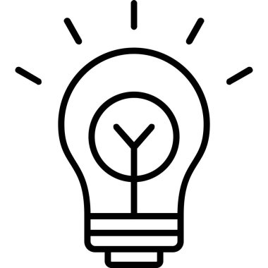 Ampul. Web simgesi basit illüstrasyon