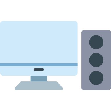 fare simgesiyle bilgisayar masaüstü, vektör illüstrasyon tasarımı