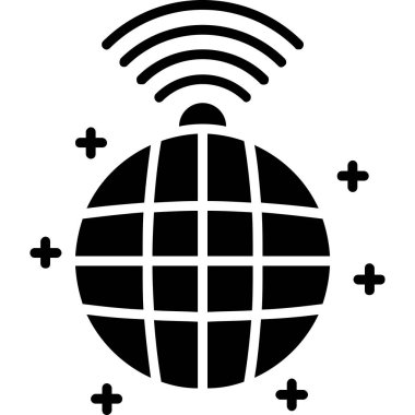 Kablosuz. Web simgesi basit illüstrasyon