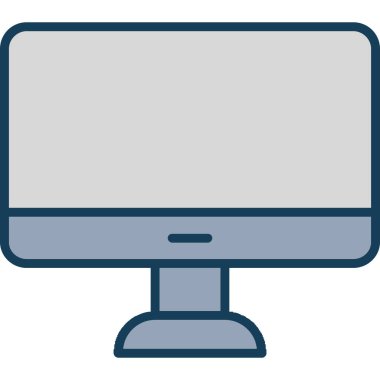 Masaüstü bilgisayar üzerinde beyaz izole