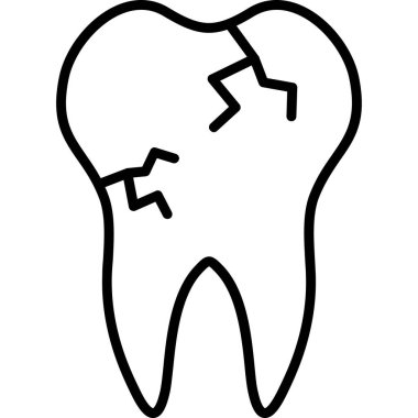 diş simgesi vektör illüstrasyonu