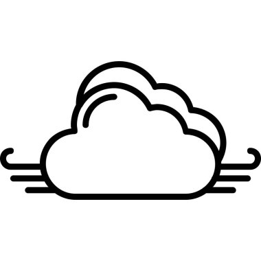 Bulut simgesi vektör illüstrasyonu