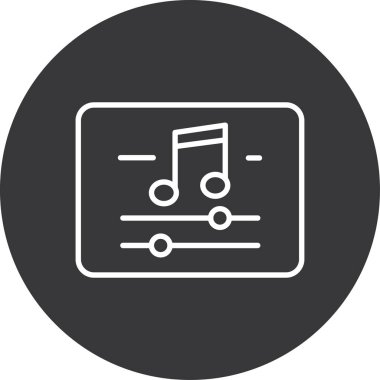 Müzik notası simgesinin vektör illüstrasyonu