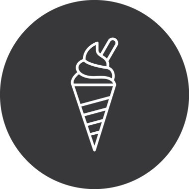 Dondurma ikonu. vektör illüstrasyonu