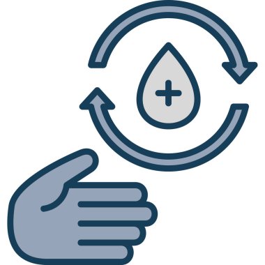 su damlası simgesi, vektör illüstrasyonu