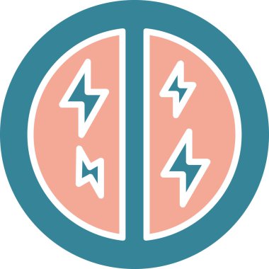 Elektrik simgesinin vektör illüstrasyonu