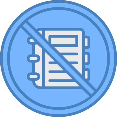 Yasak modern simge yok, vektör illüstrasyonu