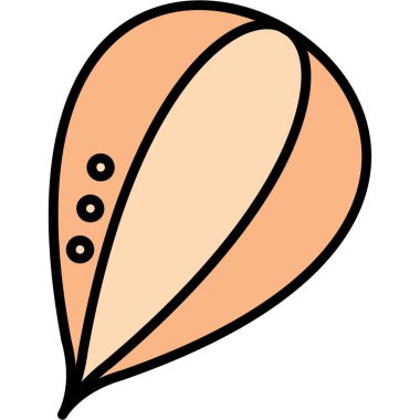 Bir yaprak simgesinin vektör illüstrasyonu