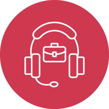 kulaklık simgesi vektör illüstrasyonu