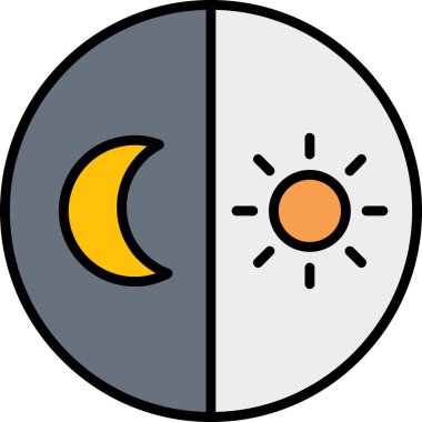 Ay. Web simgesi basit illüstrasyon