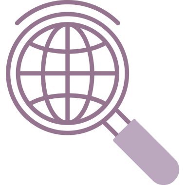 Topraklı büyüteç, illüstrasyon, beyaz zemin üzerinde vektör