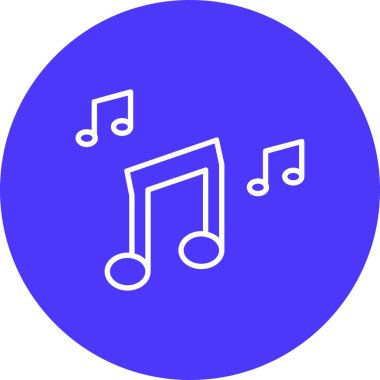 Müzik. Web simgesi basit illüstrasyon