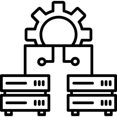 Teçhizat Web simgesi basit illüstrasyon