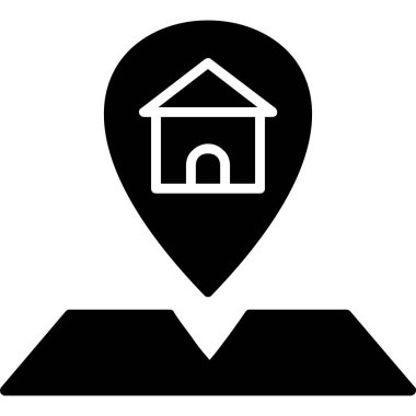 Beyaz arka plan üzerinde izole konum simgesi