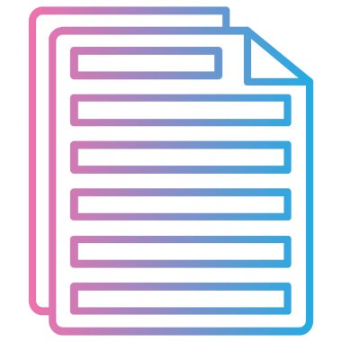 Belge simgesinin vektör illüstrasyonu