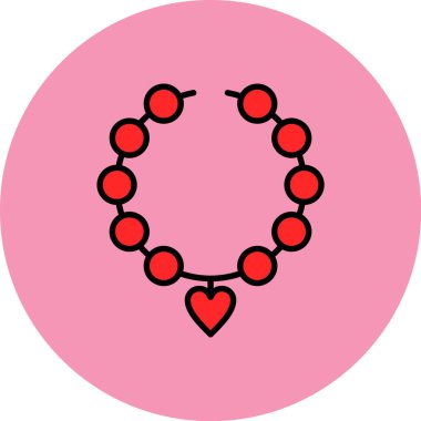 Kalp. Web simgesi basit illüstrasyon