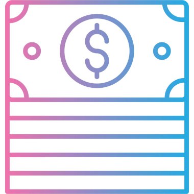 Dolar işareti simgesi, basit vektör illüstrasyonu