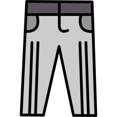 pantolon simgesi, moda biçimi izole edilmiş arkaplan