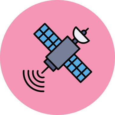 Uydu. Web simgesi basit illüstrasyon