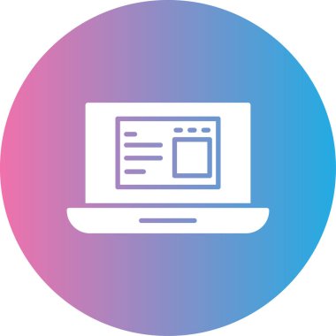 Bilgisayar. Web simgesi basit illüstrasyon
