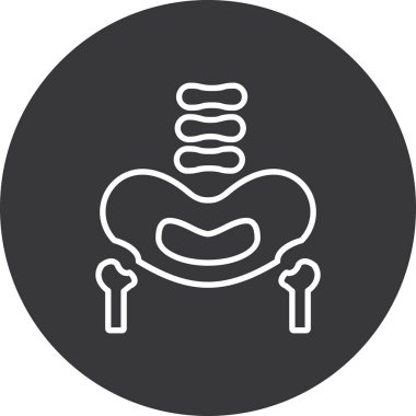 İnsan omurga vektör simgesi. stil vuruş sembolüdür, gri arkaplan, yuvarlak açılar, beyaz arkaplan