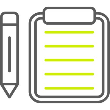 not defteri simgesi, satır biçimi tasarımı