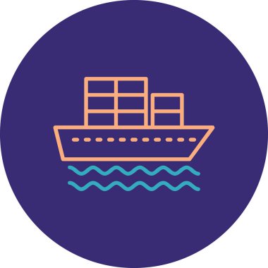 Bir gemi simgesinin vektör çizimi