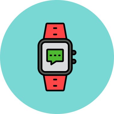 akıllı saat simgesi soyut arkaplanda izole