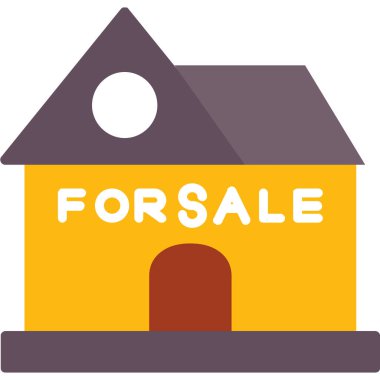 Emlak renkli vektör simgesi.