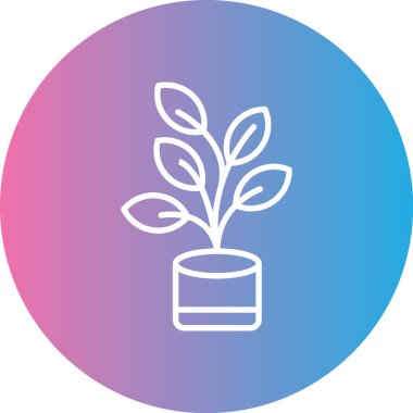 Modern bitki simgesinin vektör illüstrasyonu